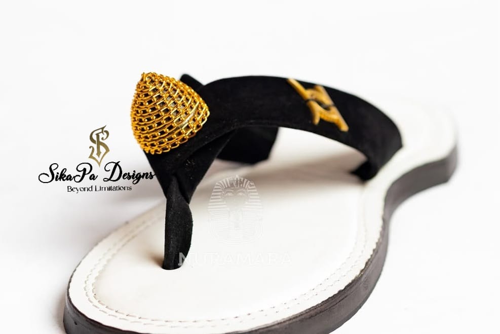 African Unisex Royal Sandals - Crown-inspired Ahenema