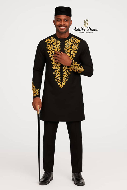 African Traditional Wear for Men – Handmade Kaftan