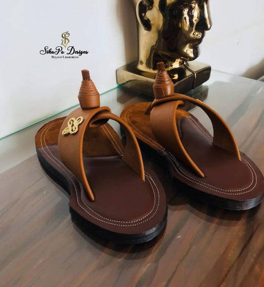 Cultural Ahenema Sandals – Handmade African Heritage Design