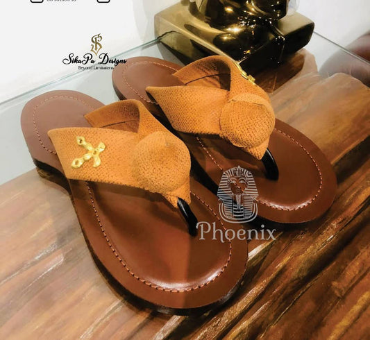 Handmade Unisex Ahenema Sandals – Authentic Ghanaian Craft