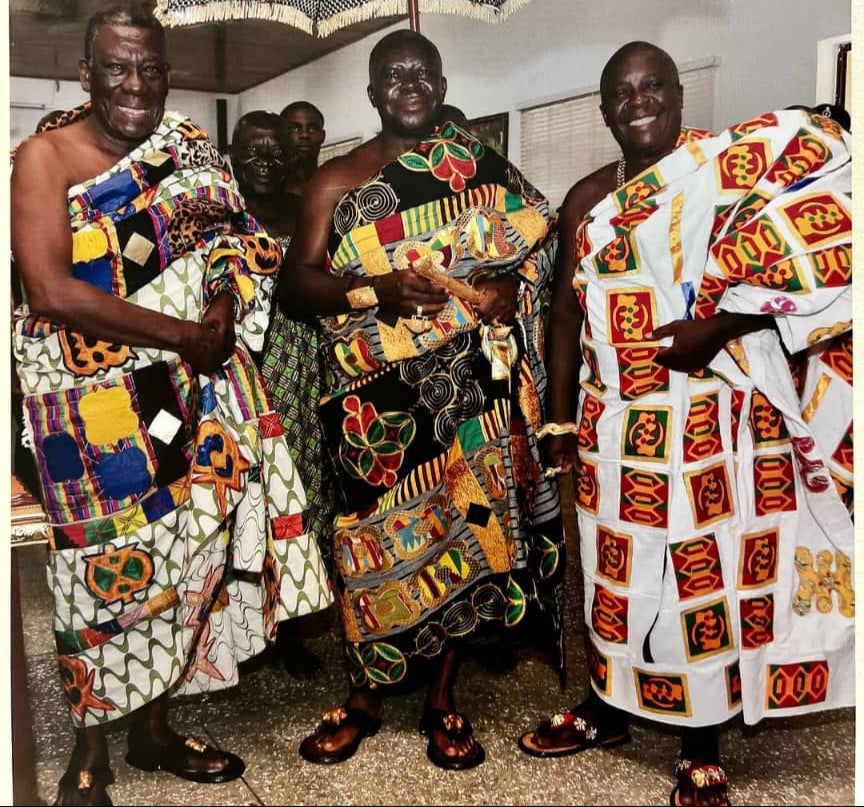His Royal Majesty Otumfour Osei Tutu II and His Kingsmen In Authentic Ahenema Sandals