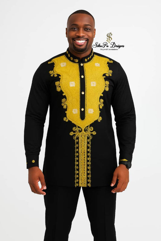 Custom Tailored African Kaftan – Modern Men’s Traditional Outfit