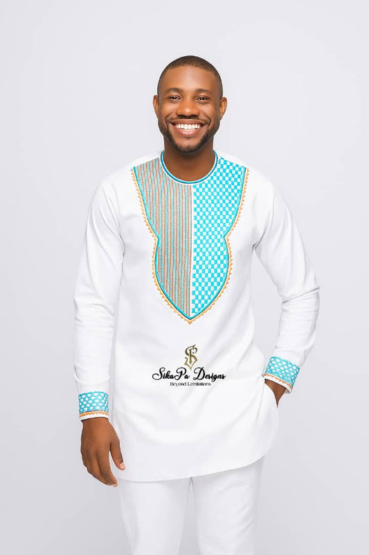 Men’s Traditional African Wear – Elegant Formal Kaftan