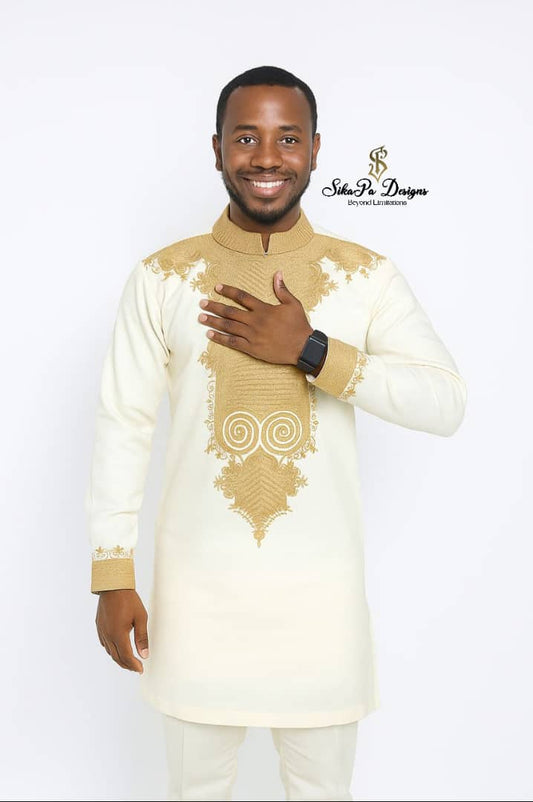 African Men’s Designer Kaftan – Exclusive Handmade Outfits